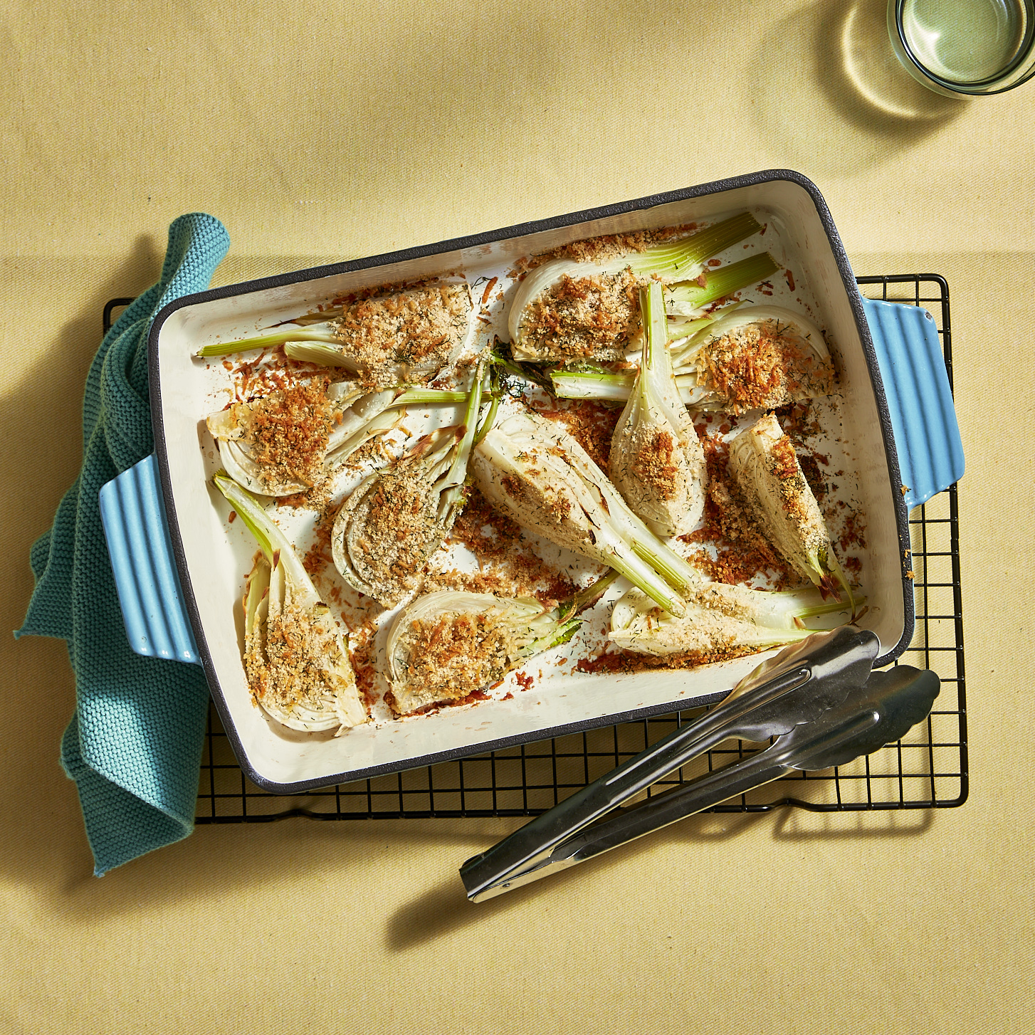 Gegratineerde venkelwedges met parmezaan