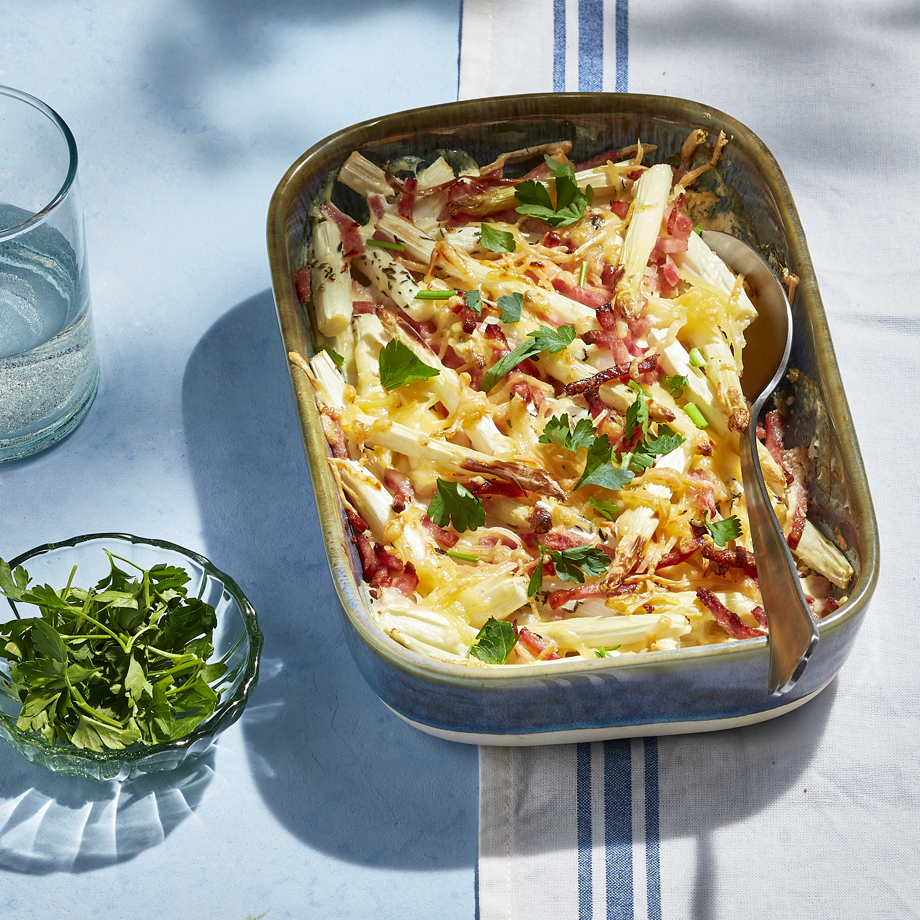 Gegratineerde asperges