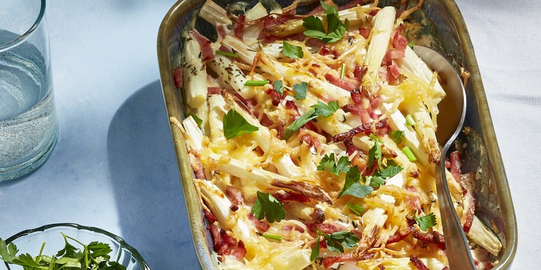 Gegratineerde asperges