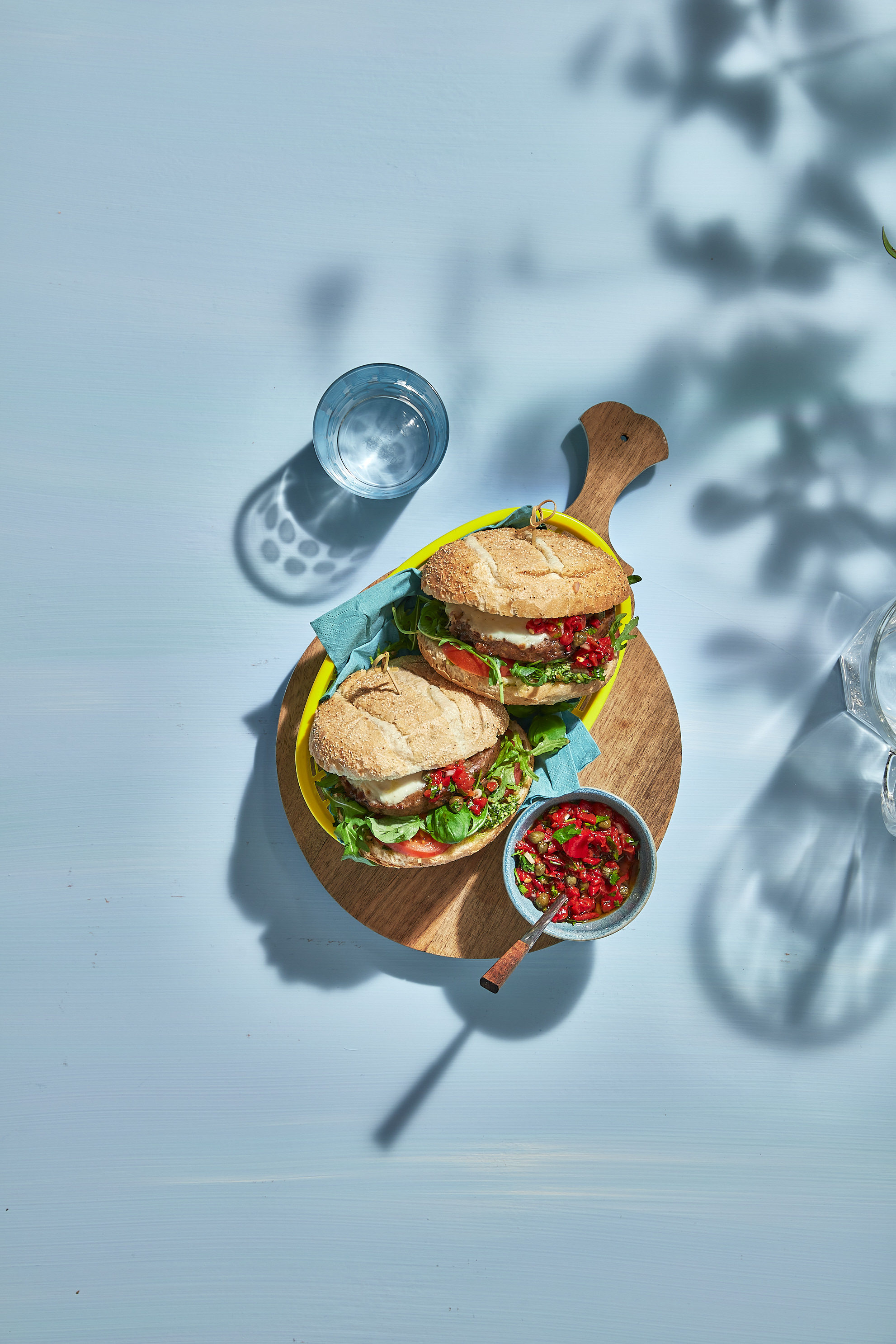 Vegetarische capreseburger