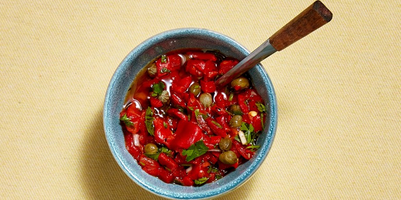Salsa van geroosterde paprika
