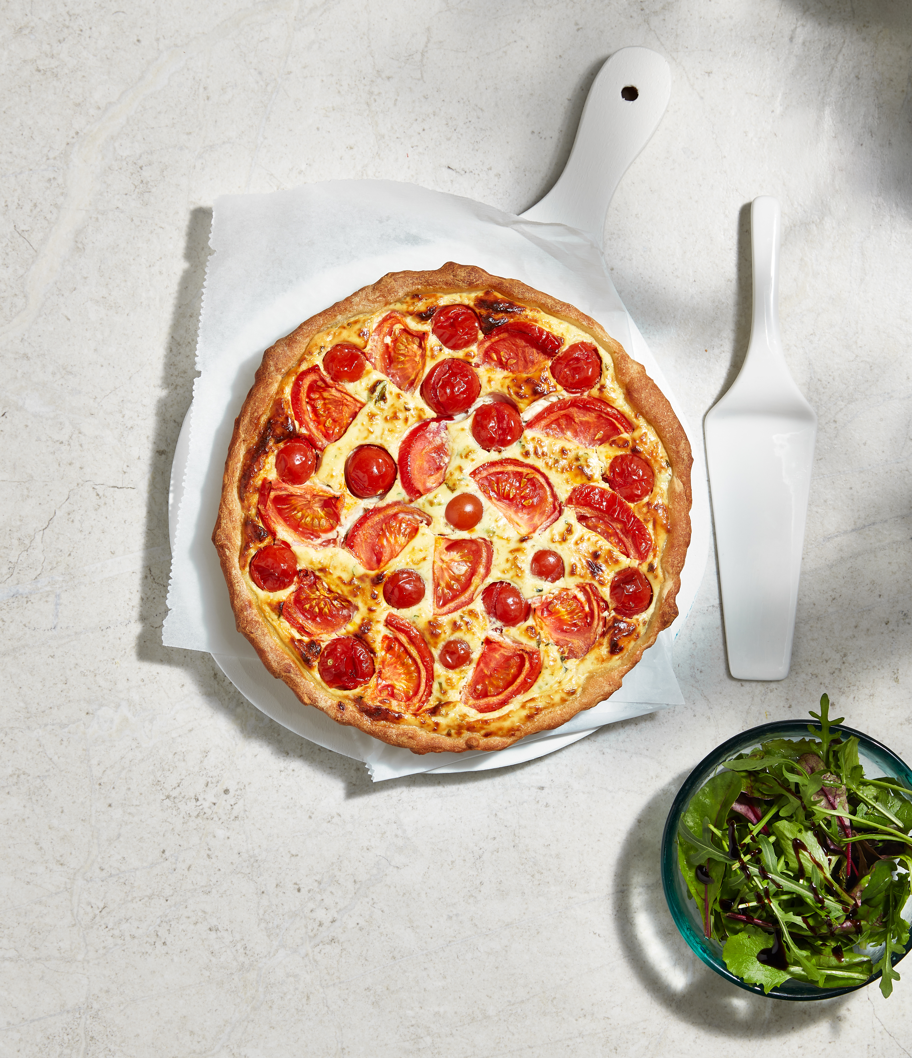 Tomaten-ricottataart met basilicum