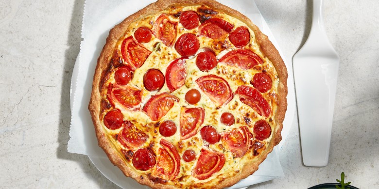 Tomaten-ricottataart met basilicum