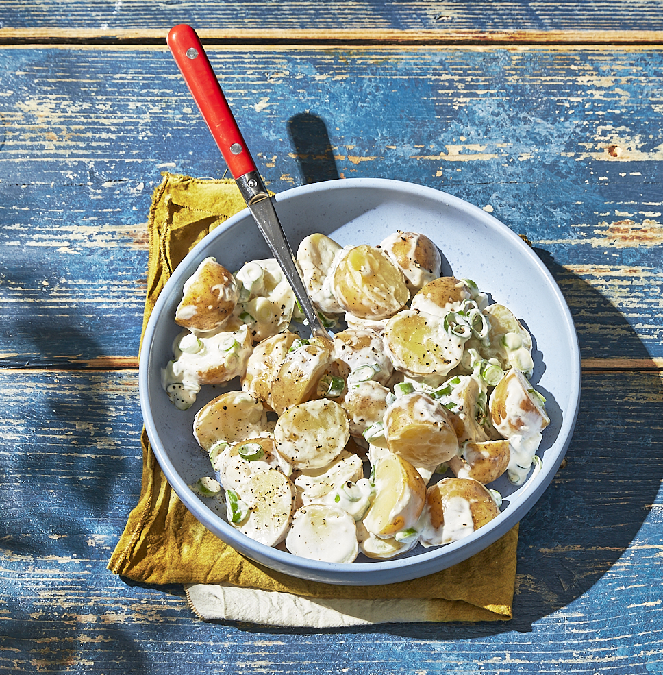Aardappelsalade met yoghurtdressing