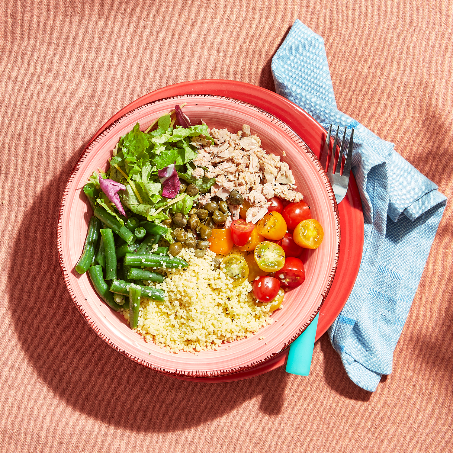 Couscous-bowl met tonijn en groenten
