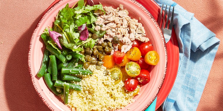 Couscous-bowl met tonijn en groenten