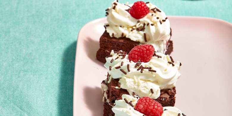 Brownie-stapeltaartjes