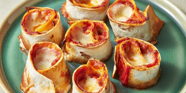 Wraprolletjes met pizzasmaak
