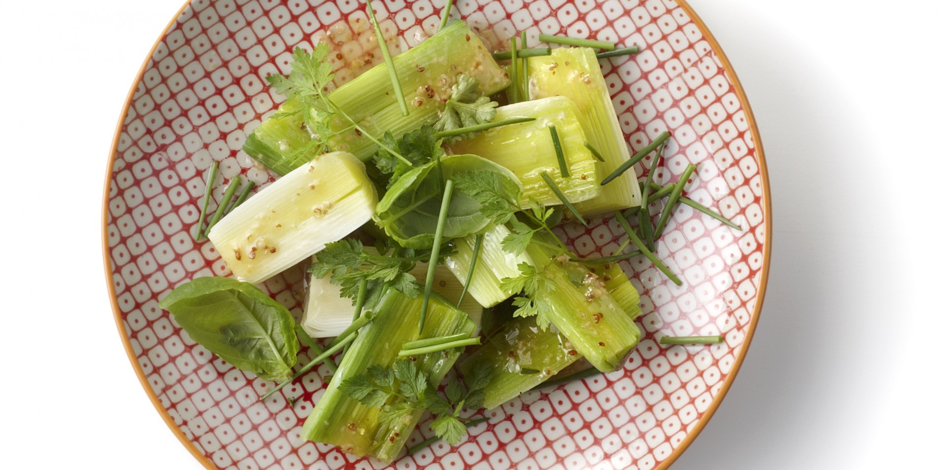 Prei in een vinaigrette