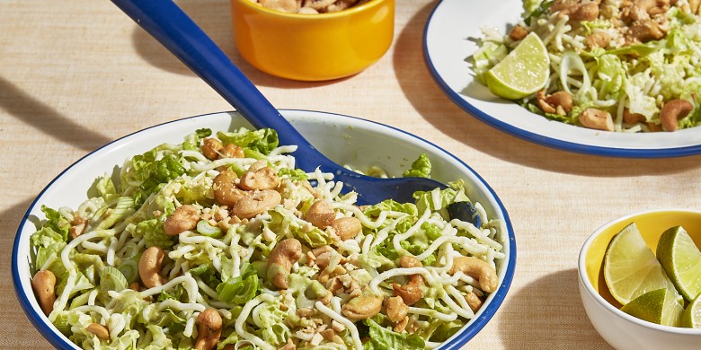 Thaise noedelsalade met kokos en limoen