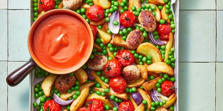 Spaanse balletjes traybake