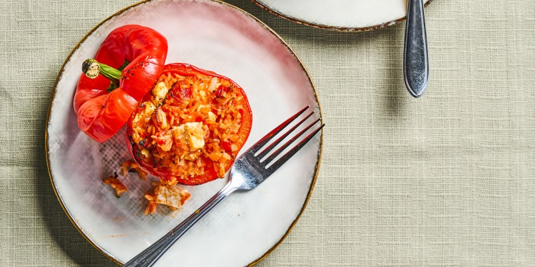 Vegetarische gevulde paprika
