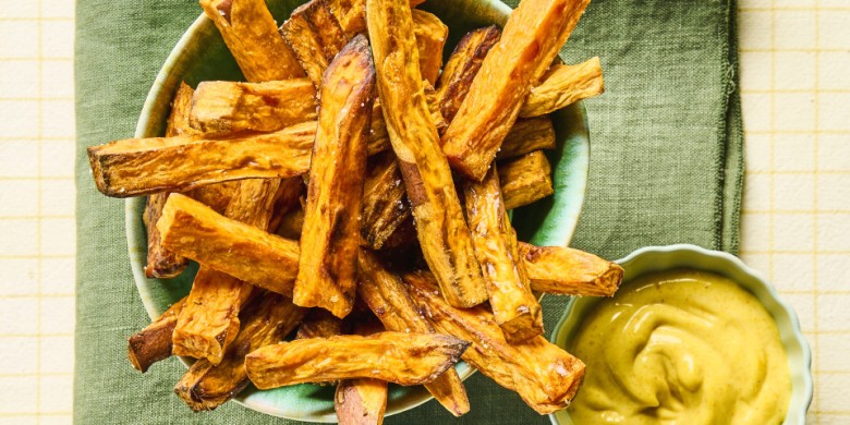 Frietjes van zoete aardappel