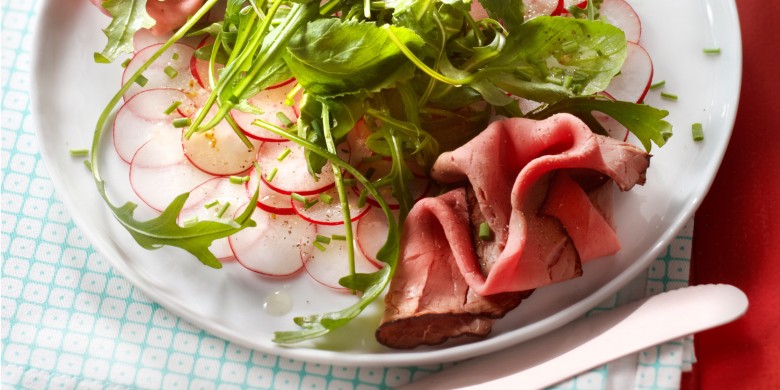 Radijssalade met rosbief