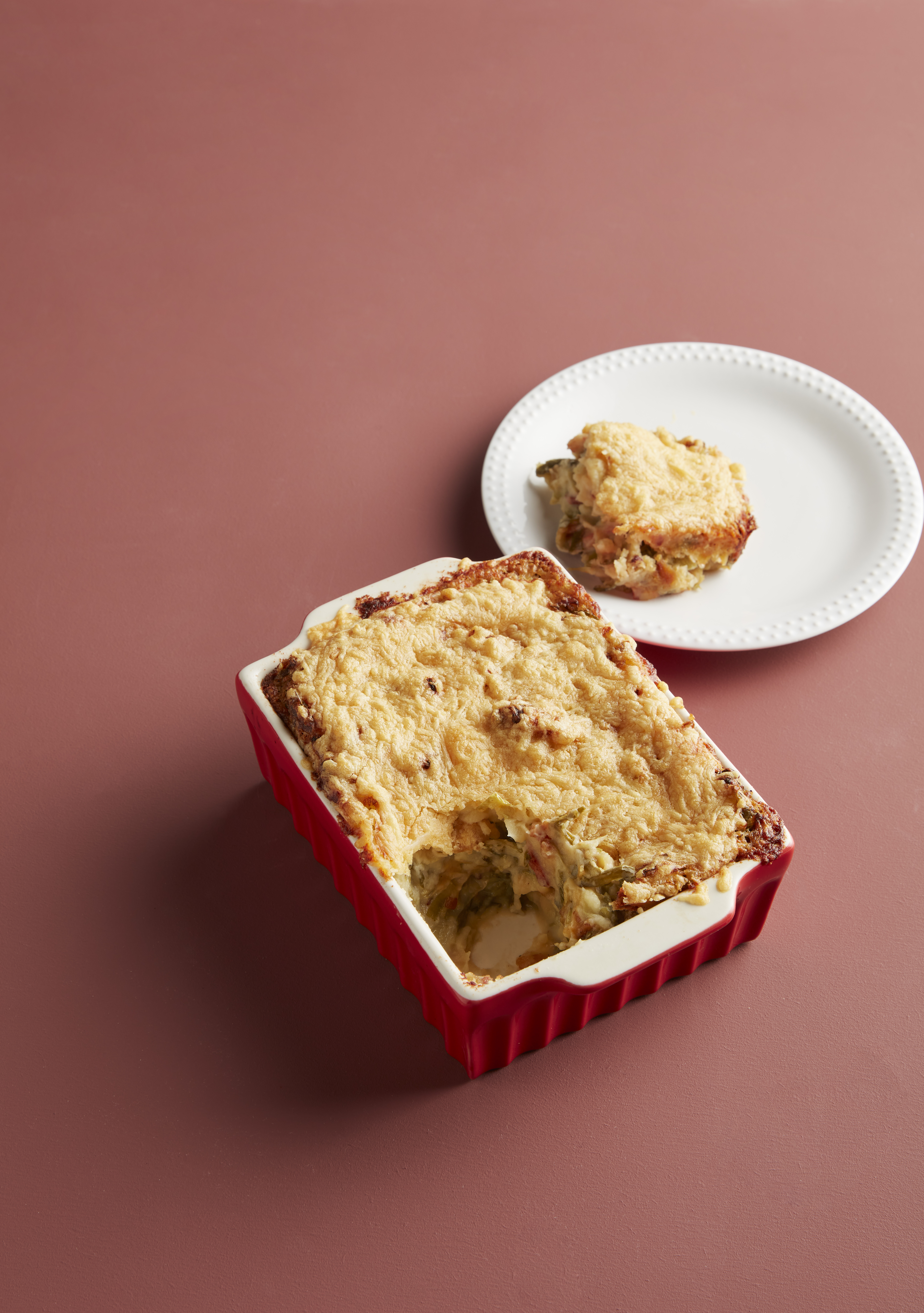 Andijvie ovenschotel met spekjes