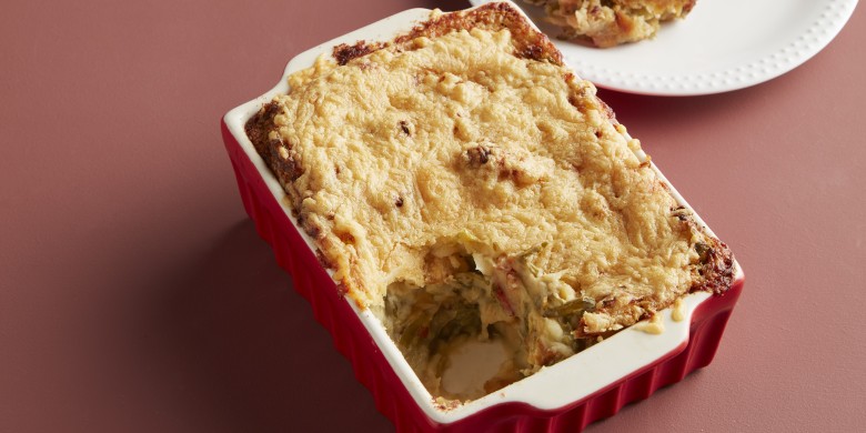 Andijvie ovenschotel met spekjes