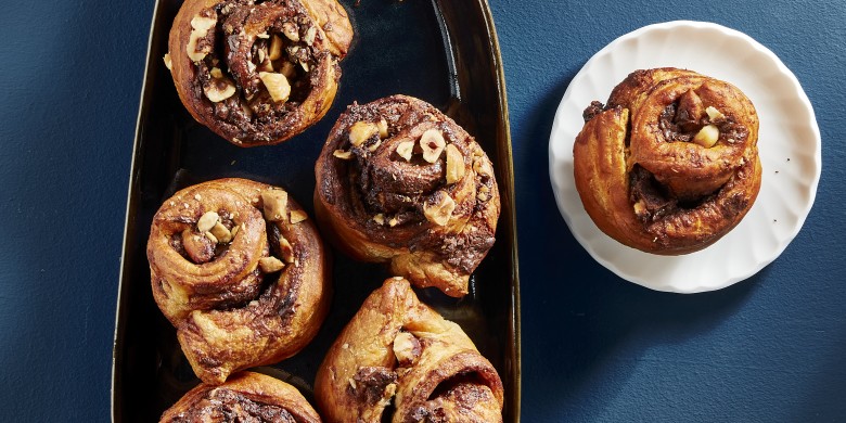 Cruffins met hazelnootpasta