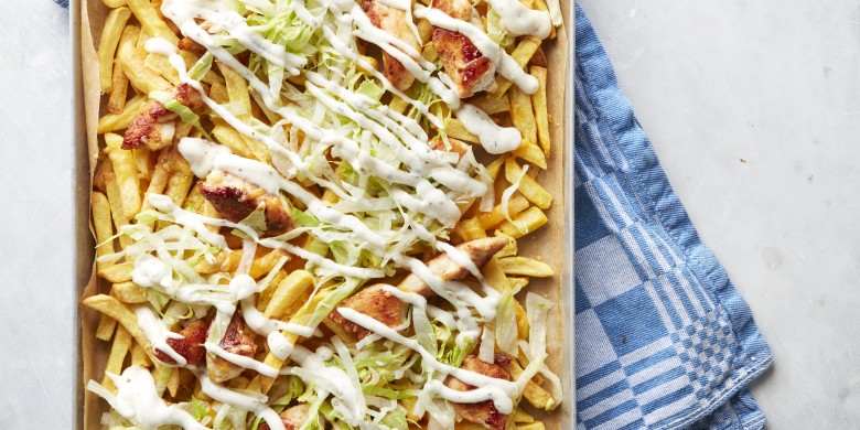 Loaded fries met kip