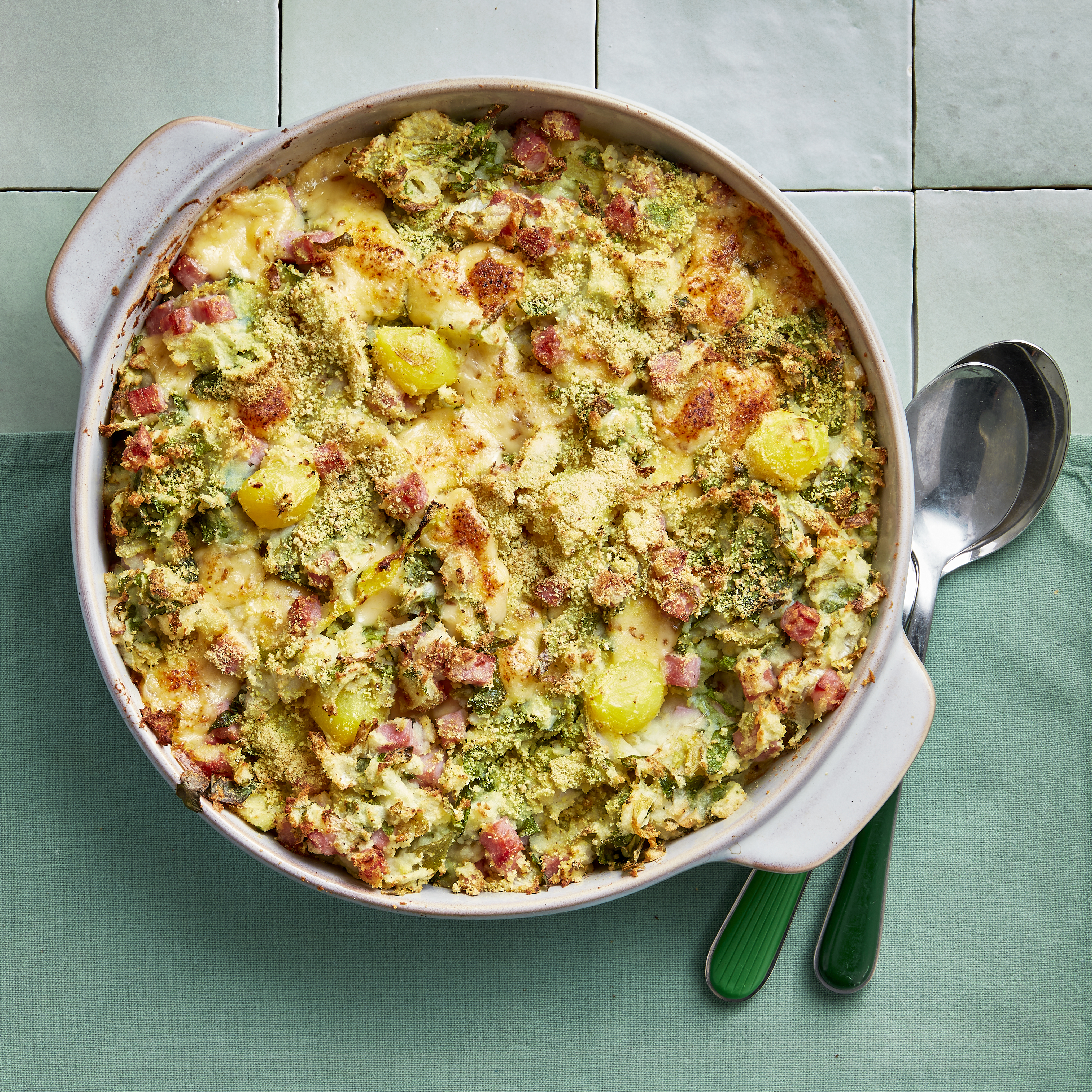 Andijvieschotel met ham en kaas