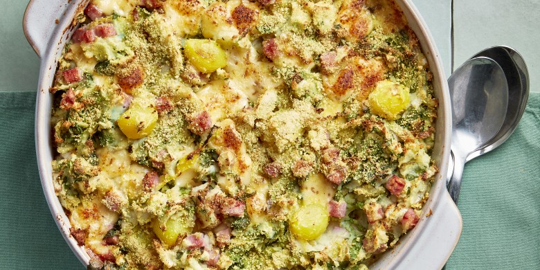 Andijvieschotel met ham en kaas