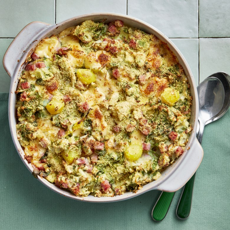 Andijvieschotel met ham en kaas