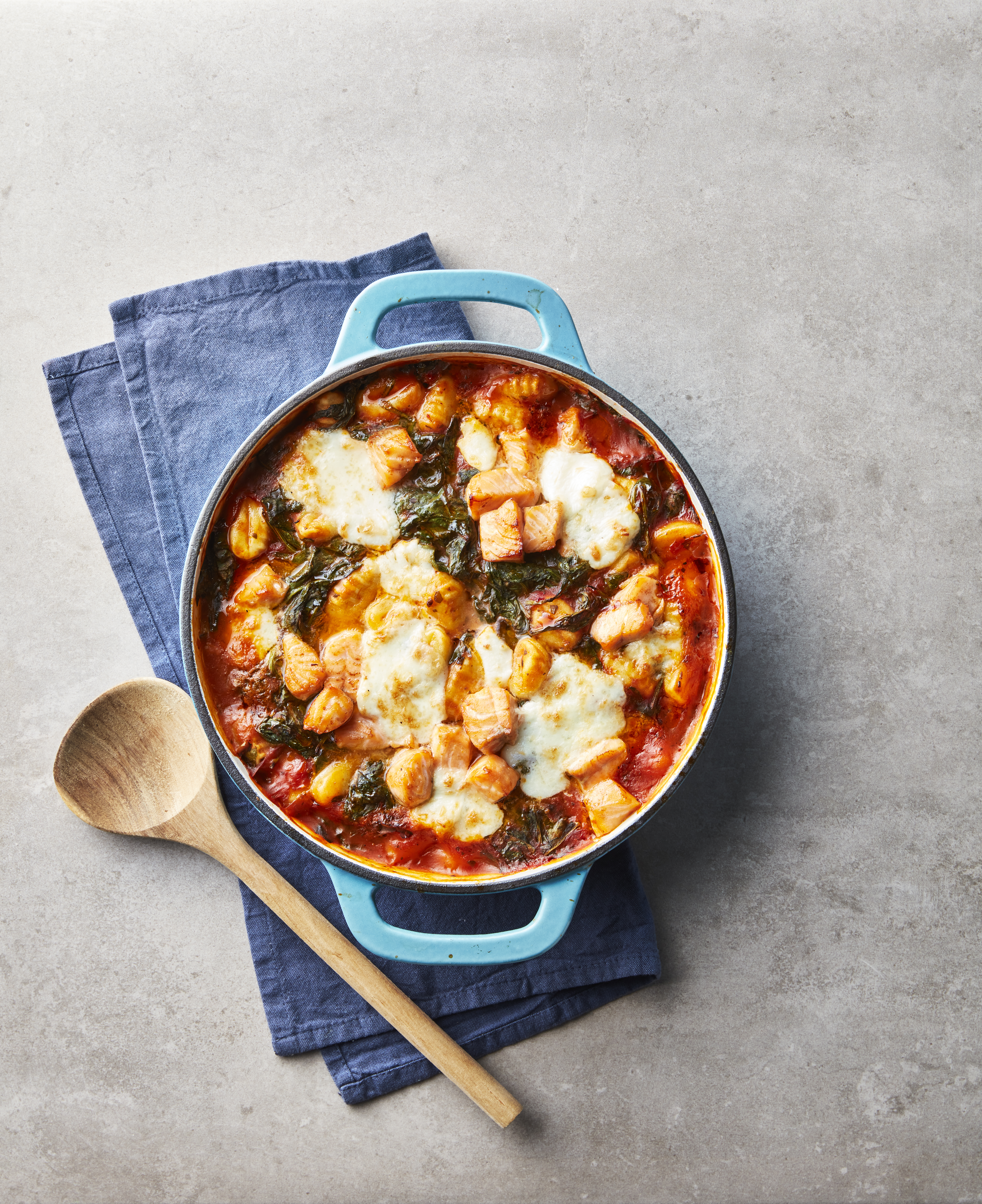 Gnocchi uit de oven met zalm