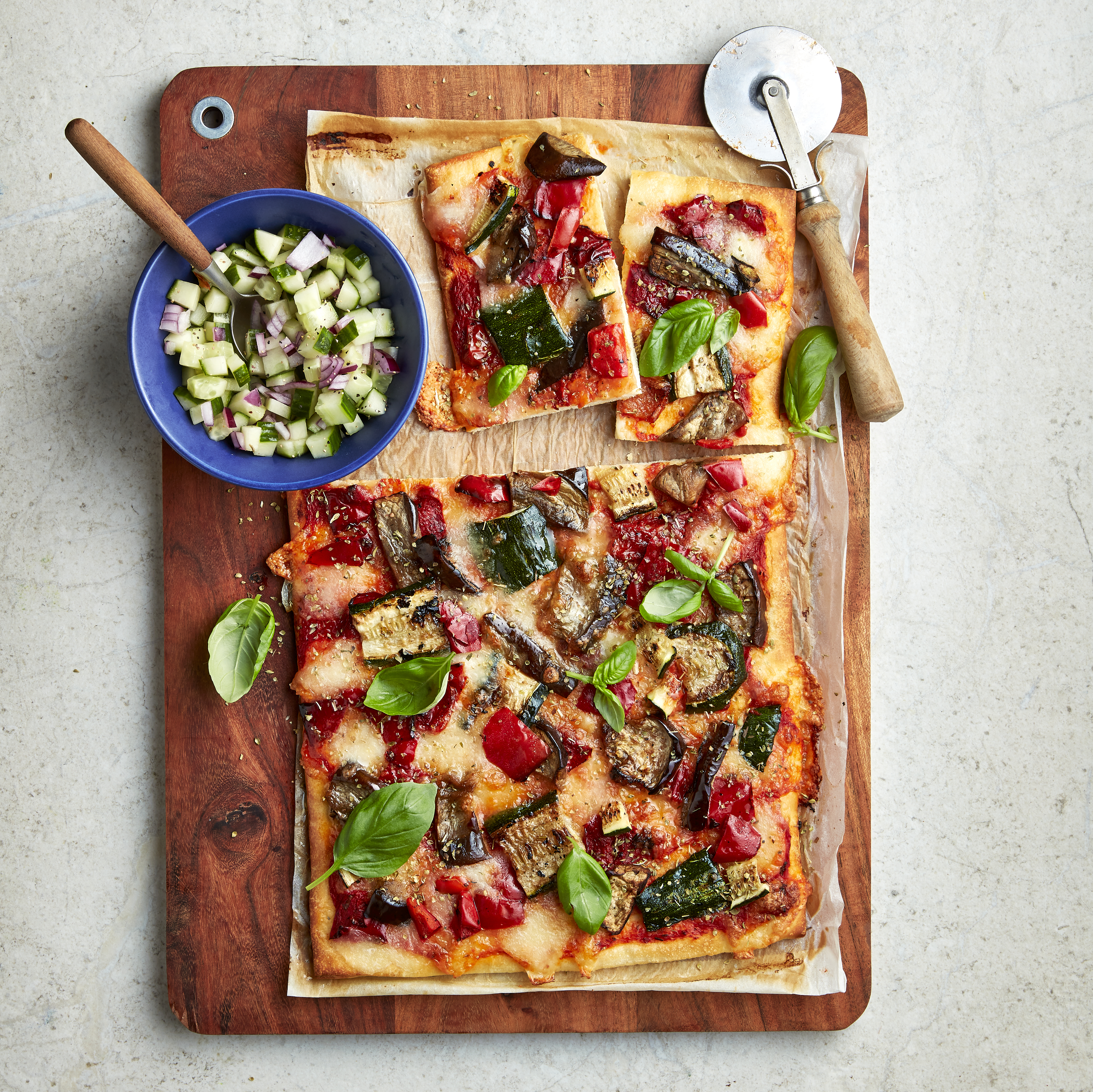 Mediterrane plaatpizza