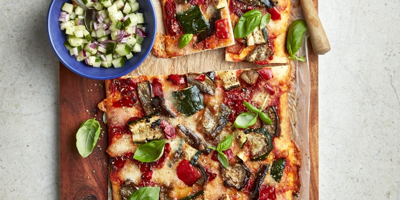 Mediterrane plaatpizza