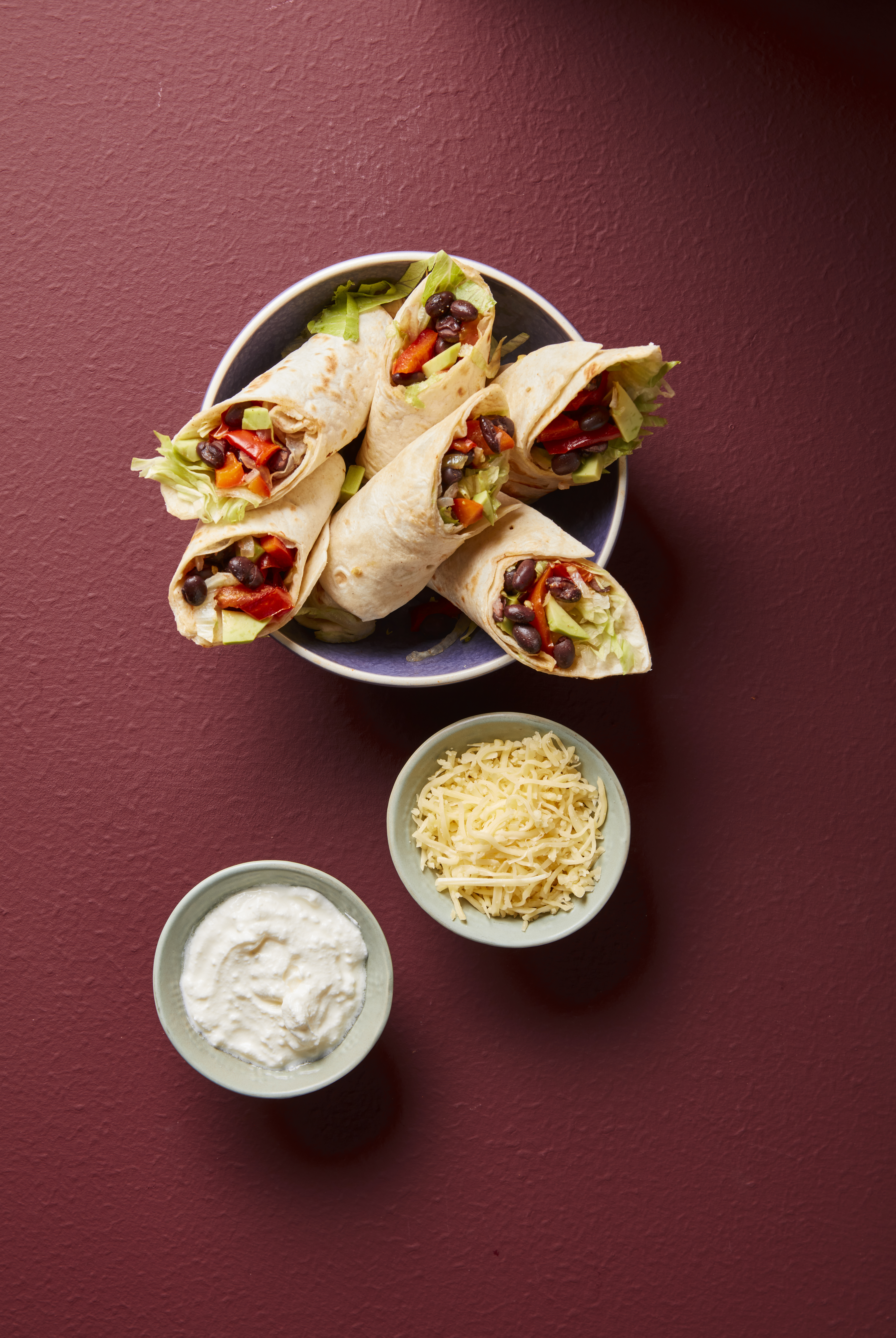 Wraps met Mexicaanse bonenstoof