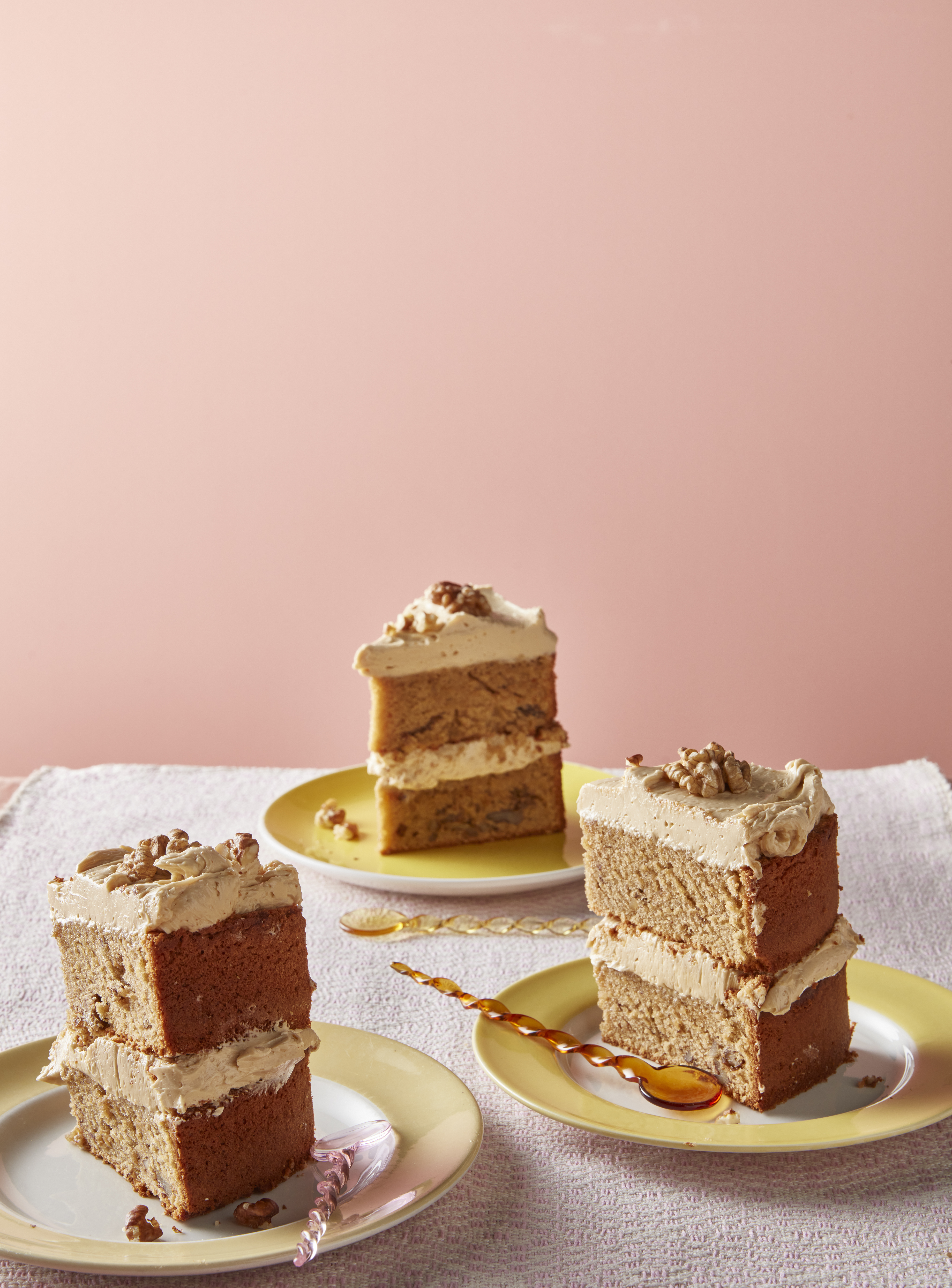 Britse walnotencake met koffiecrème