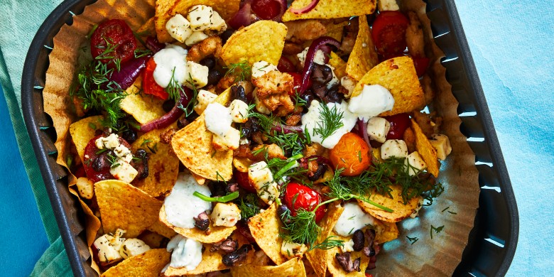 Griekse nacho's uit de airfryer
