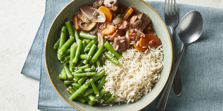 Boeuf bourguignon met rijst