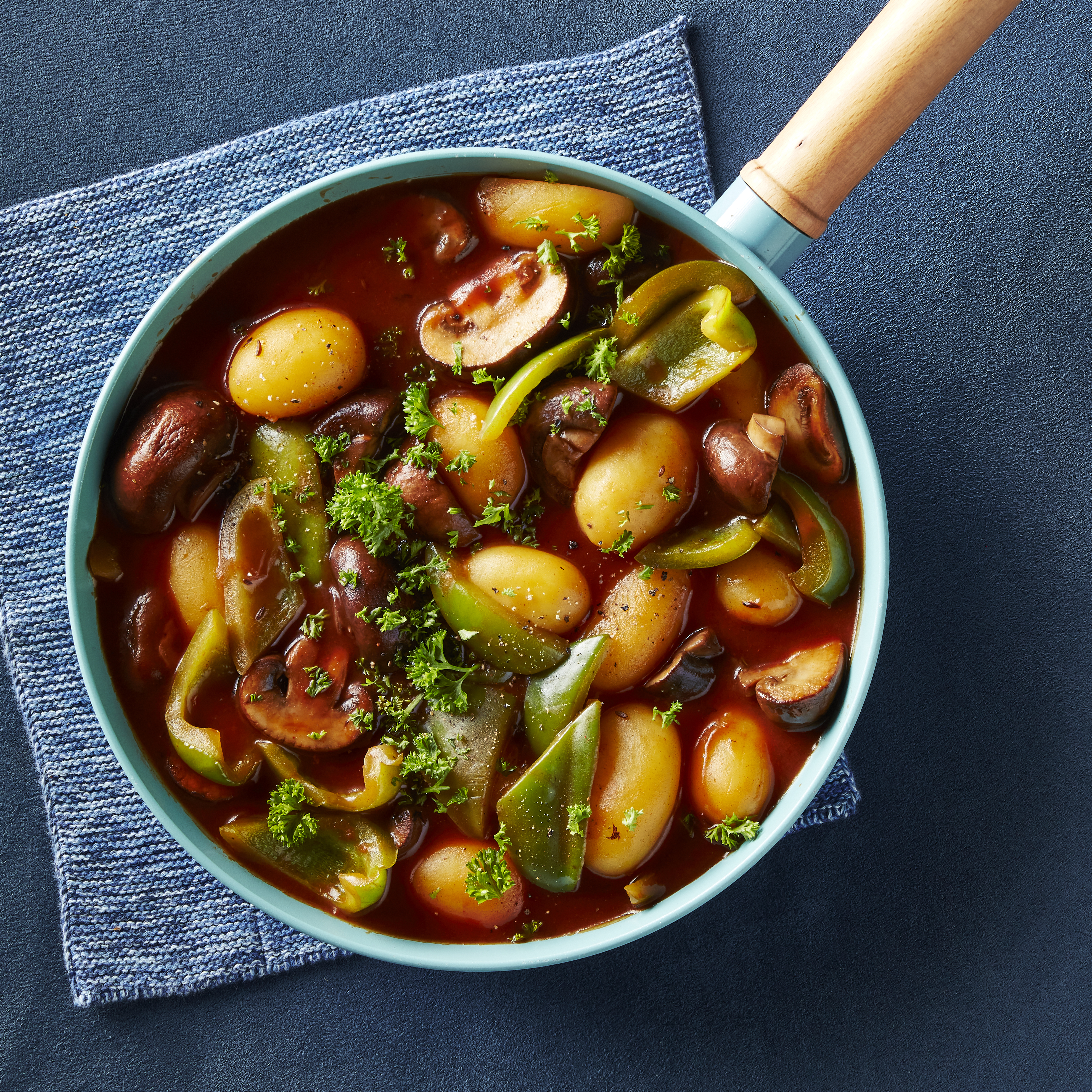 Vegetarische goulash met champignons