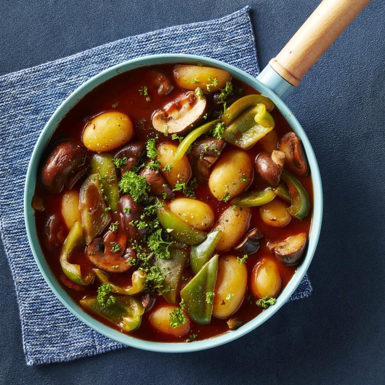 Vegetarische goulash met champignons