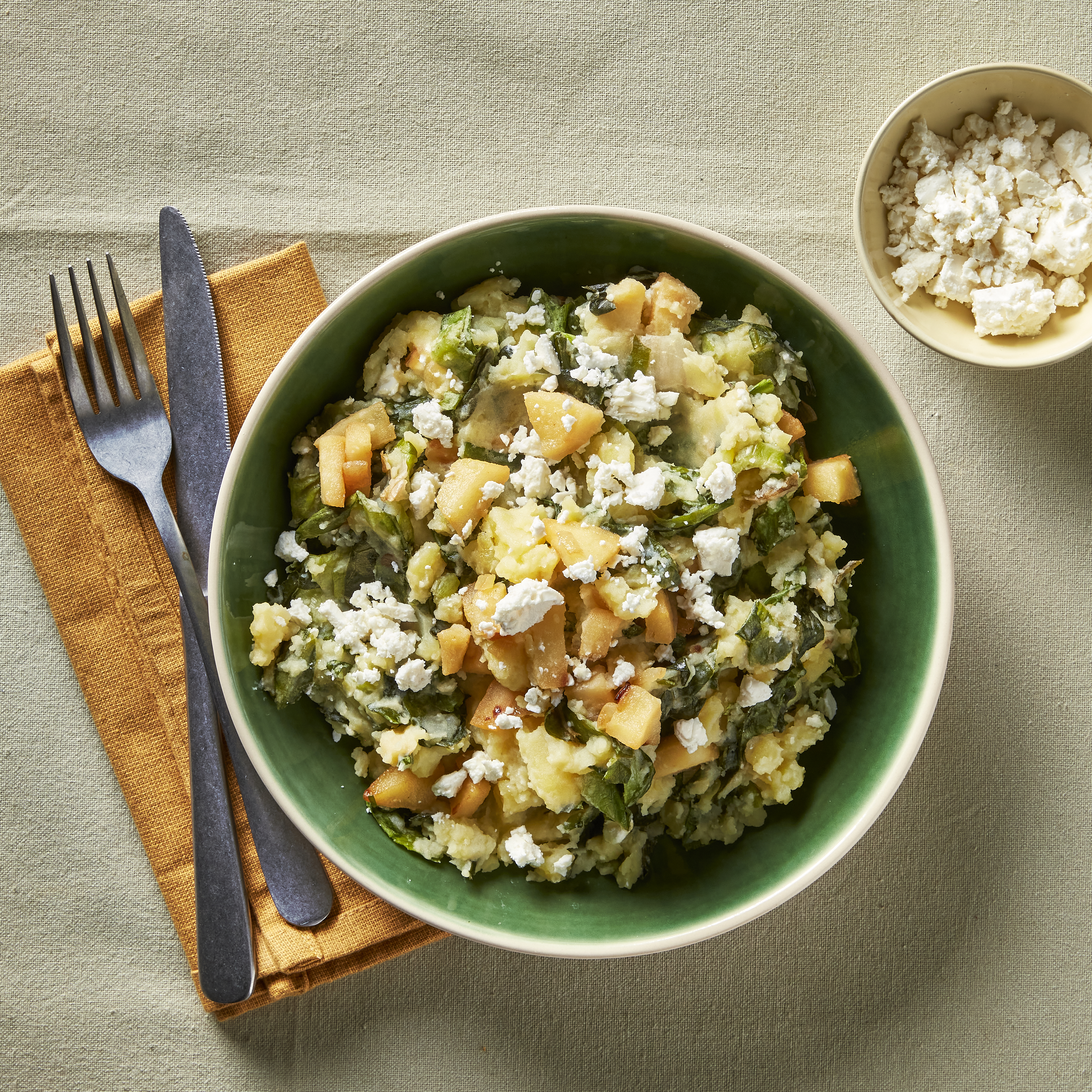 Andijviestamppot met appel en feta