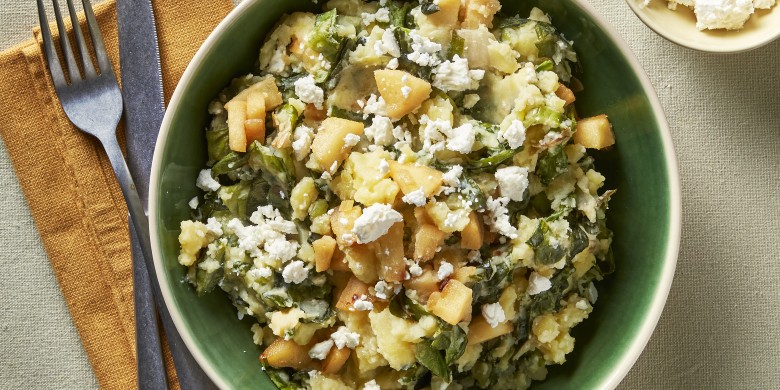 Andijviestamppot met appel en feta 