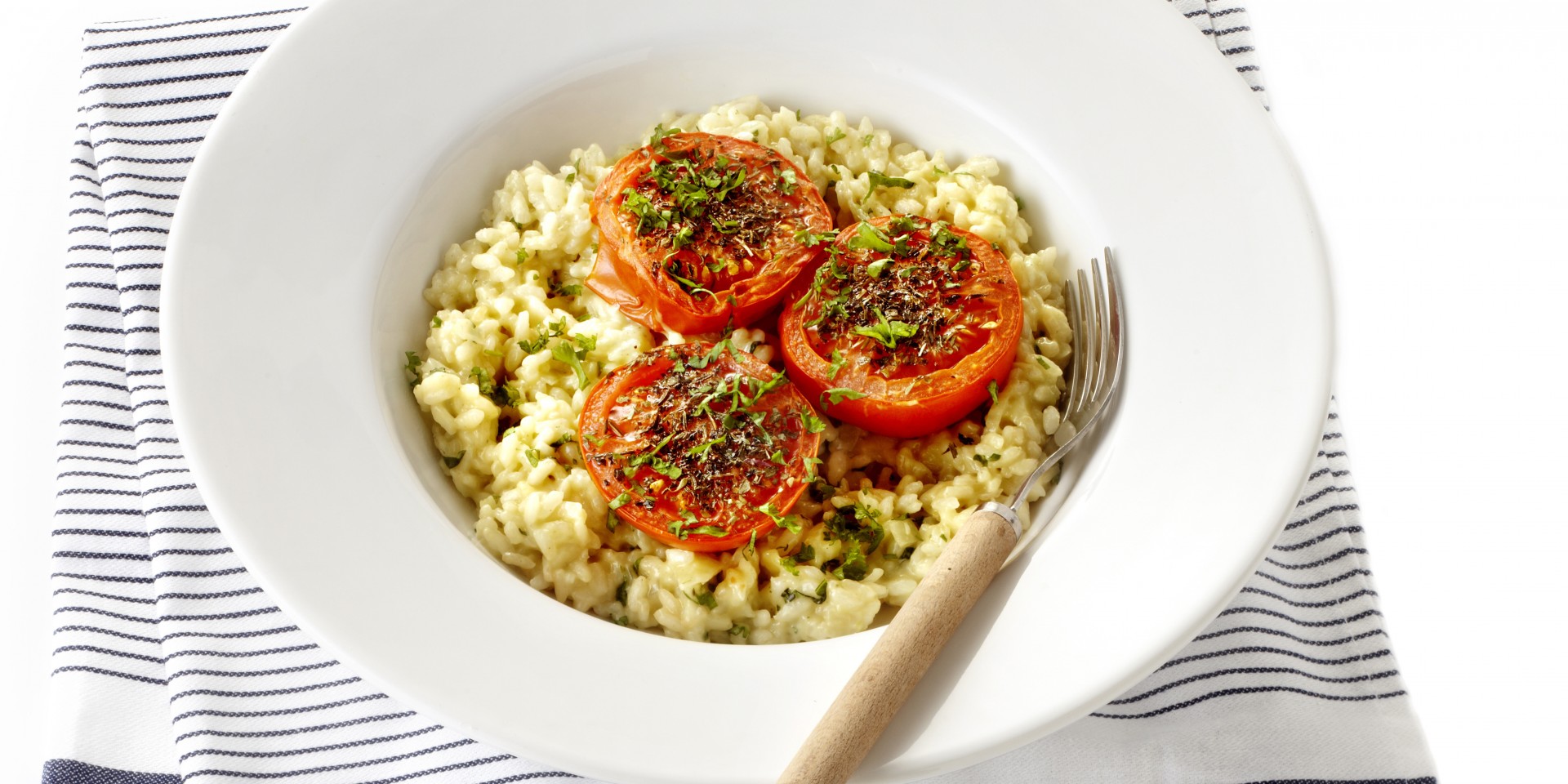 Risotto met gepofte tomaat en kaas