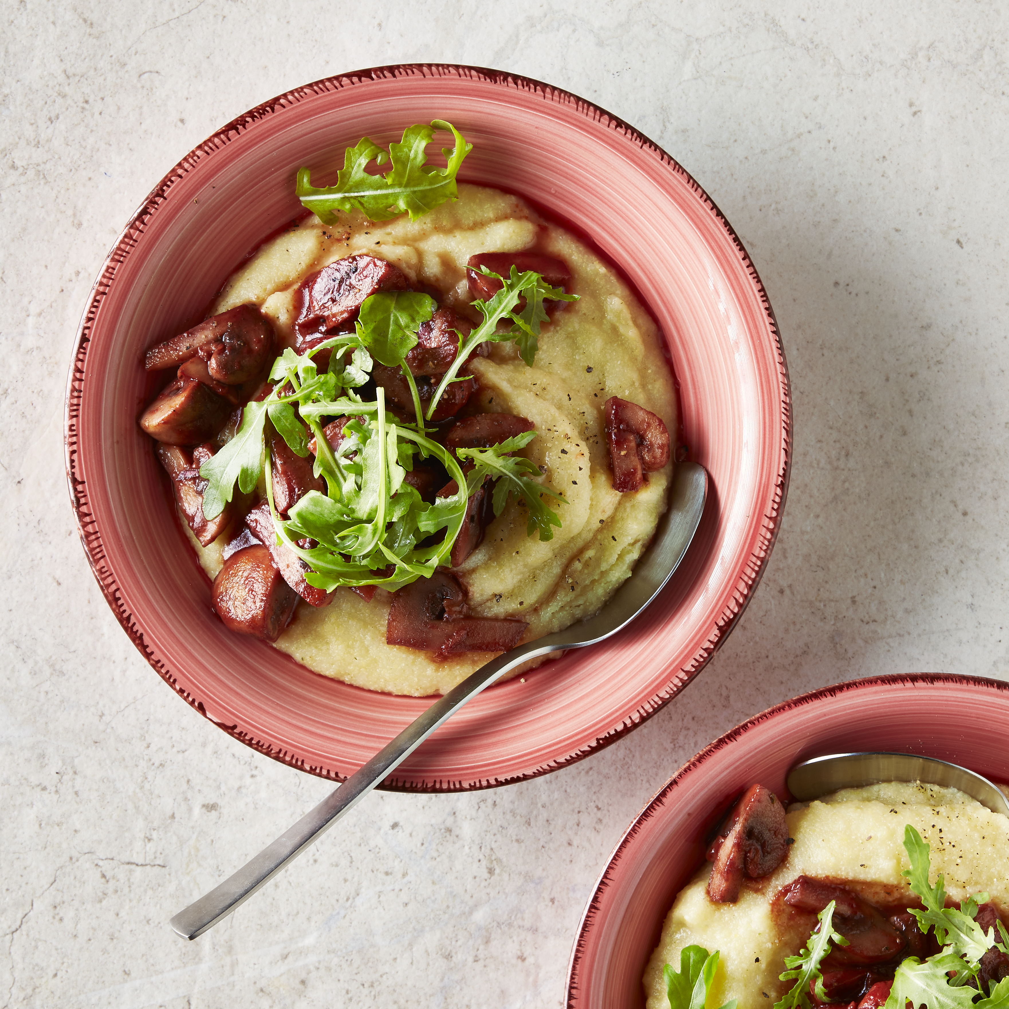 Champignonstoof met polenta