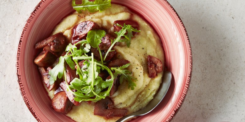 Champignonstoof met polenta