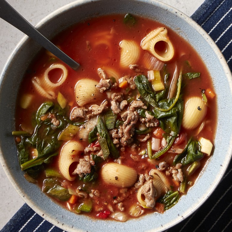 Toscaanse maaltijdsoep met gehakt