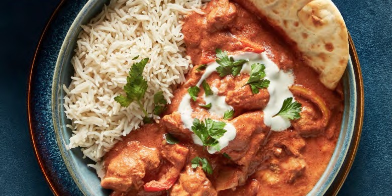  Kipcurry met paprika en flatbread 