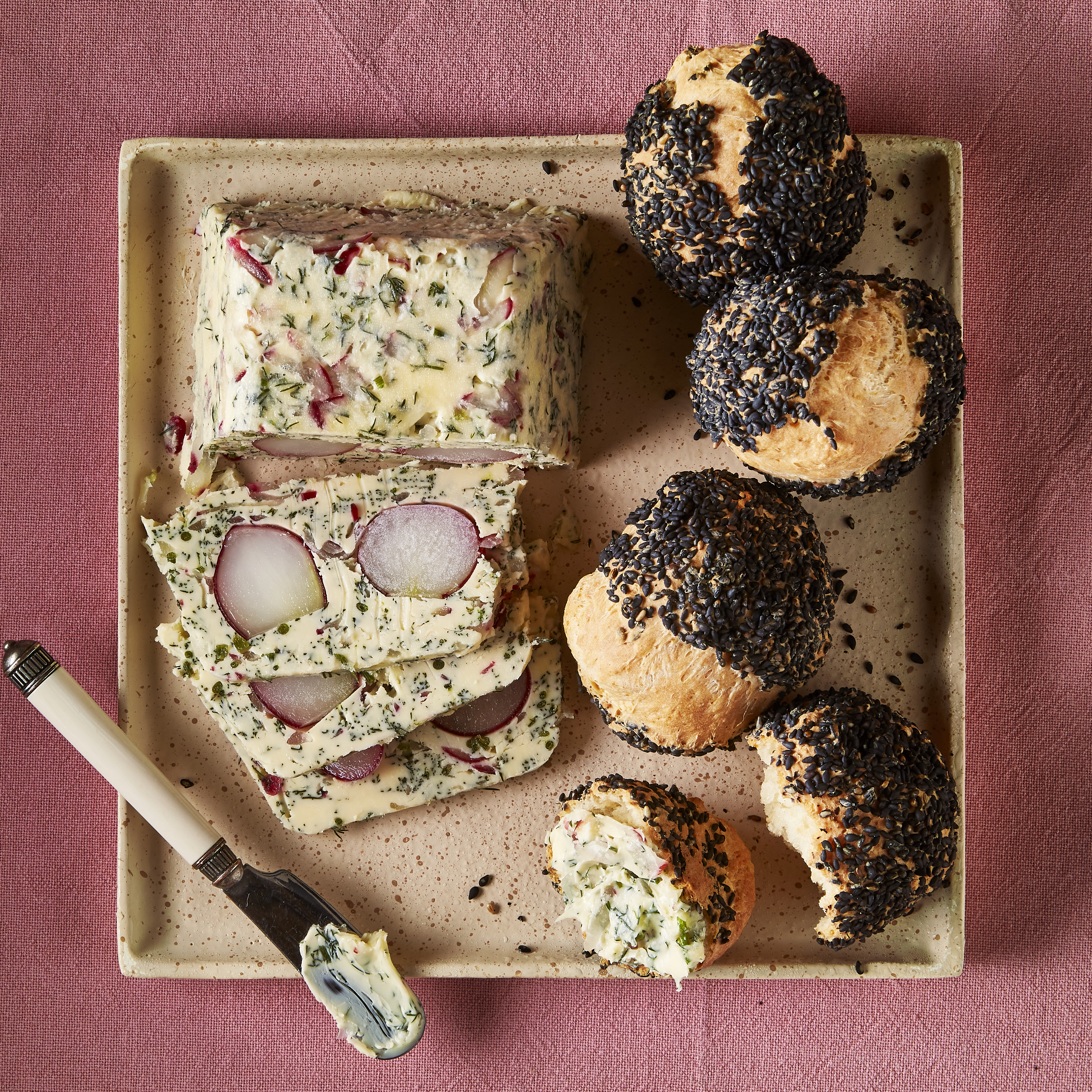 Bagel bites met boterterrine