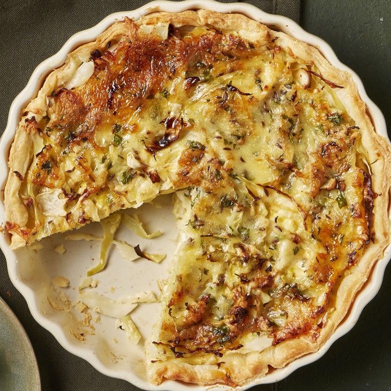 Quiche met witte kool