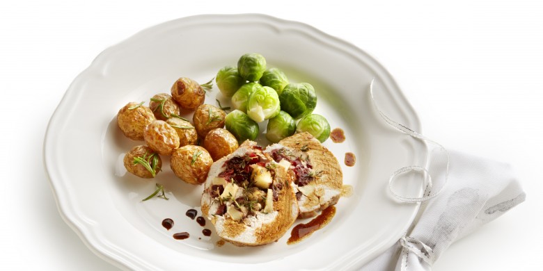 Rollade met cranberry’s en noten