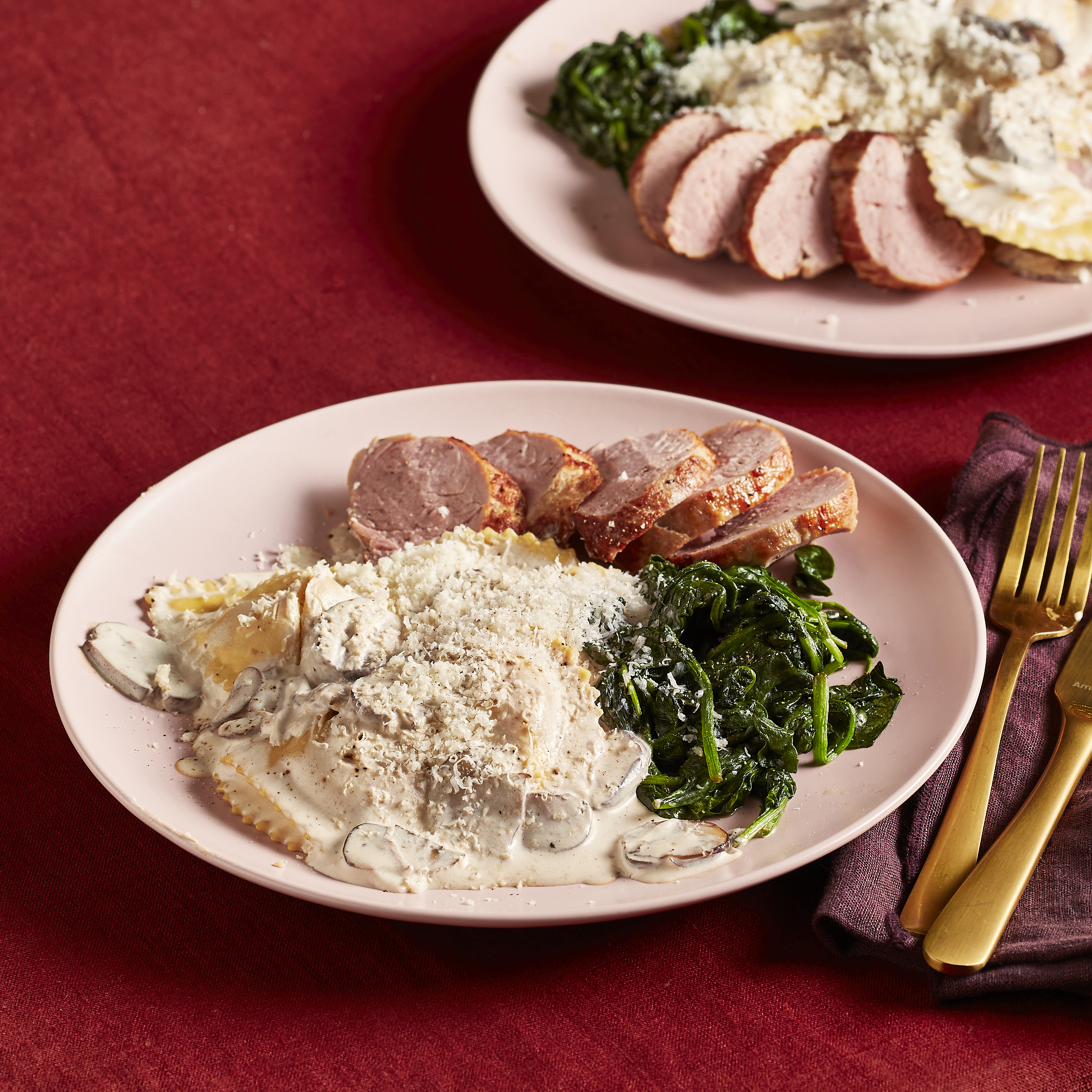 Varkenshaas met champignonroomsaus