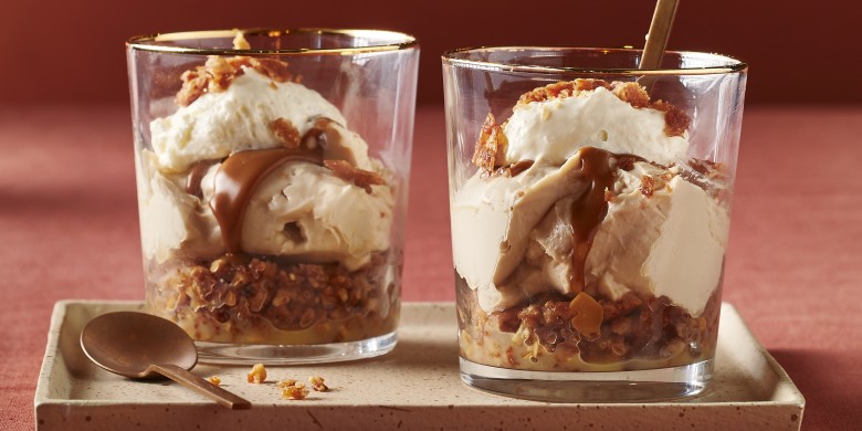 No-bake speculoos cheesecake in glazen