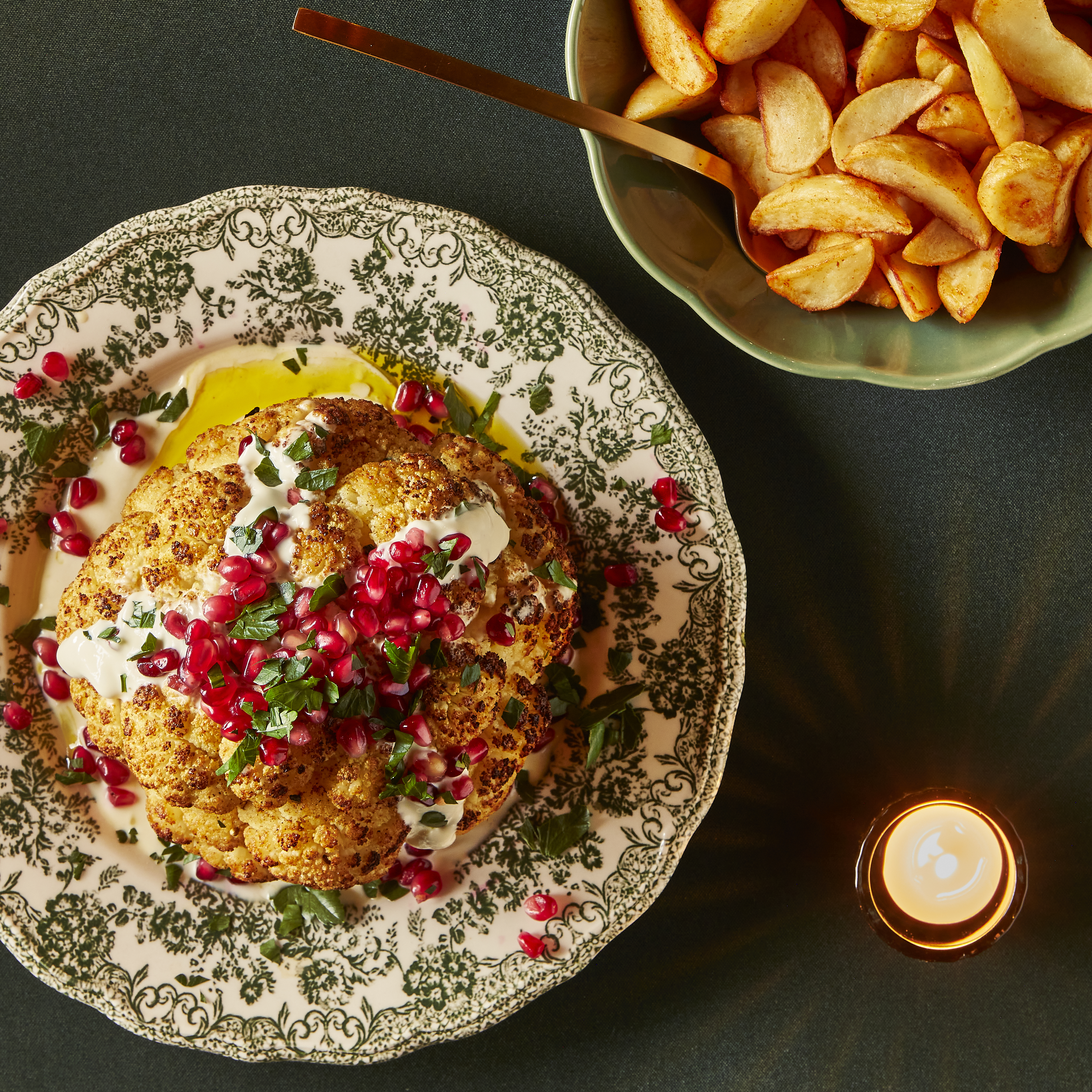 Geroosterde bloemkool met sesamdressing