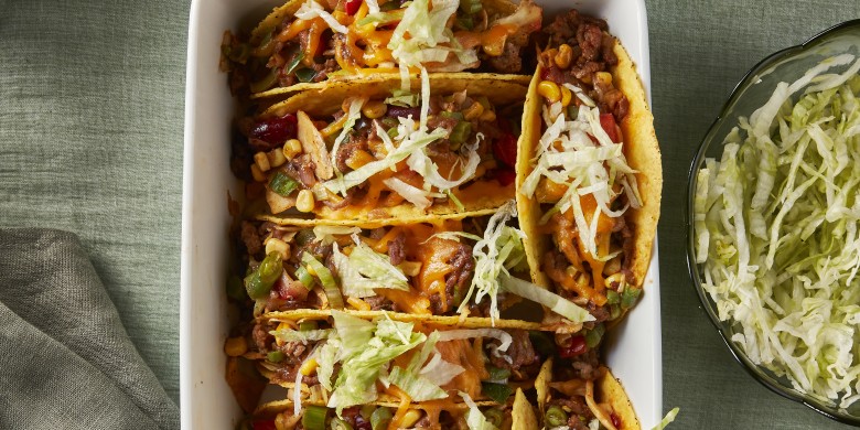 Taco’s met gehakt uit de oven