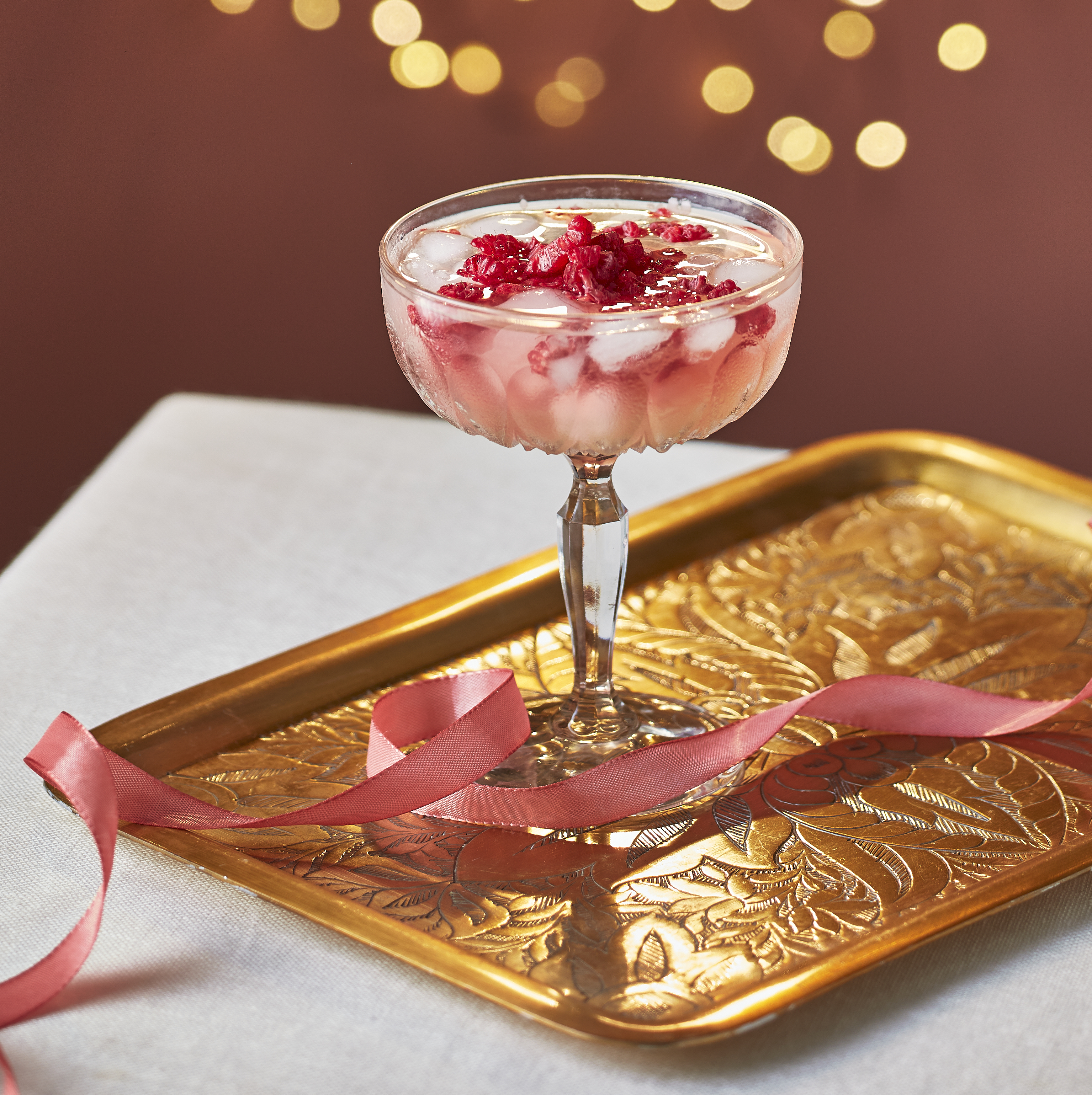 Cava cocktail met framboos