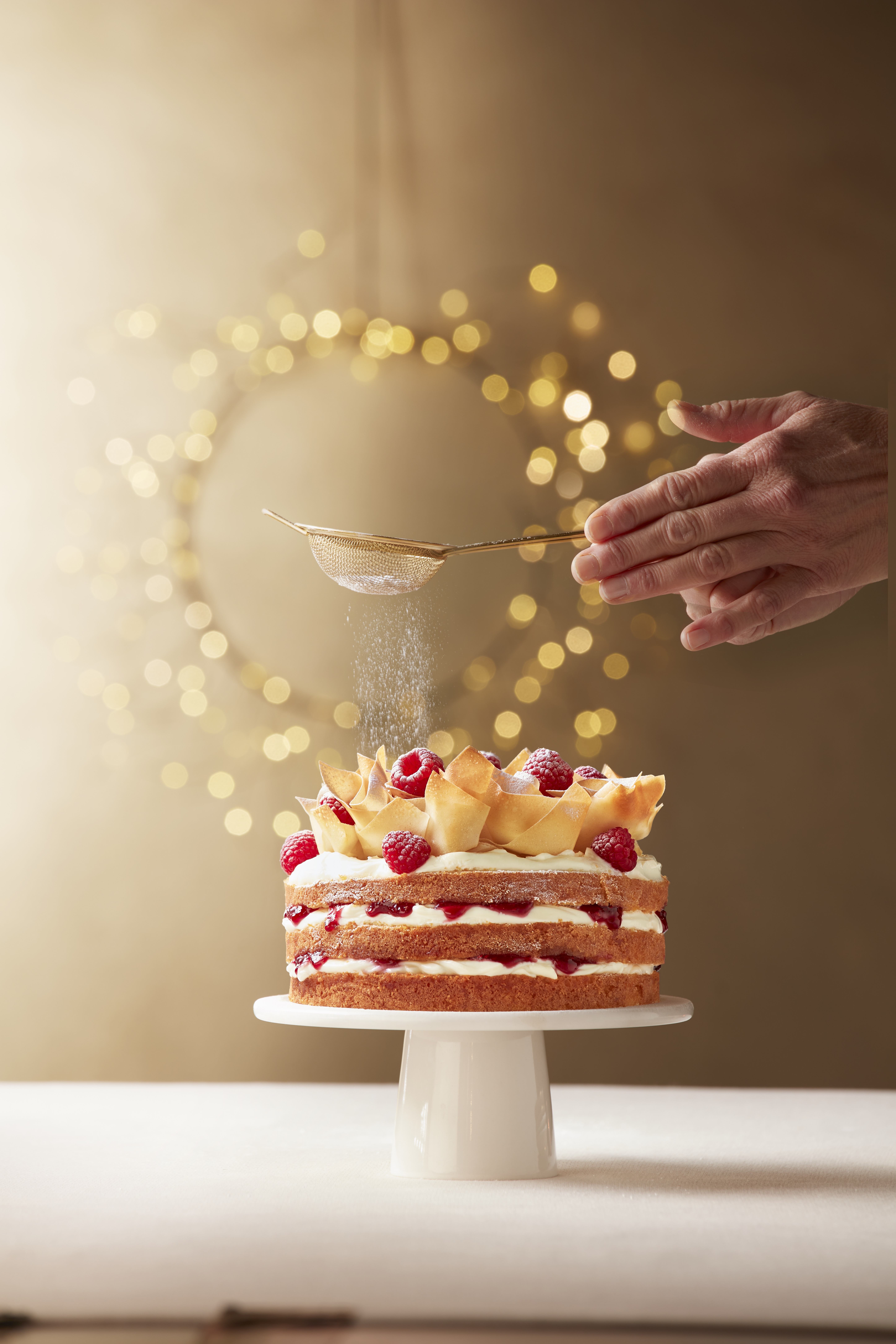 Kroontaart met frambozen